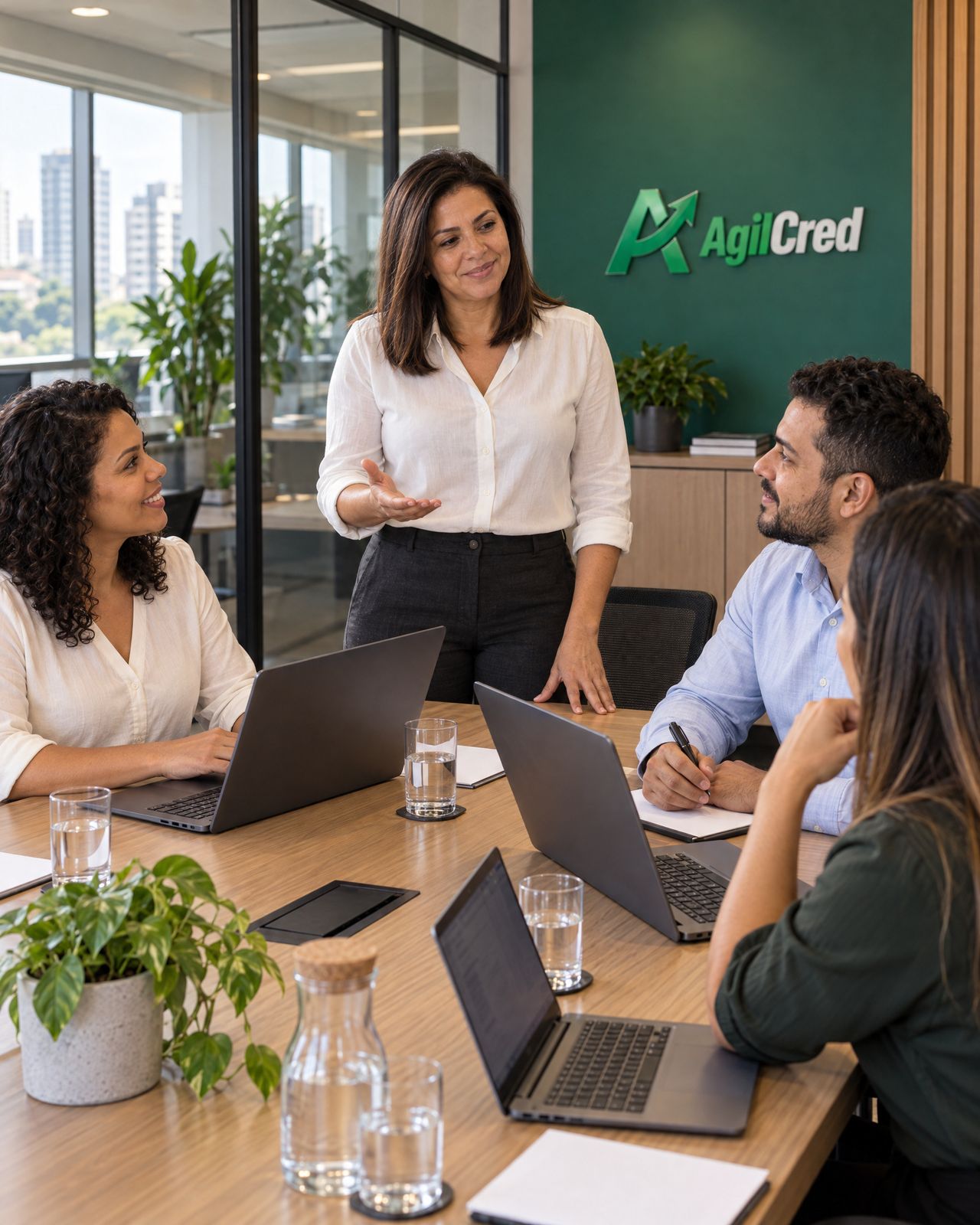 Reunião da equipe AgilCred no escritório em Uberlândia